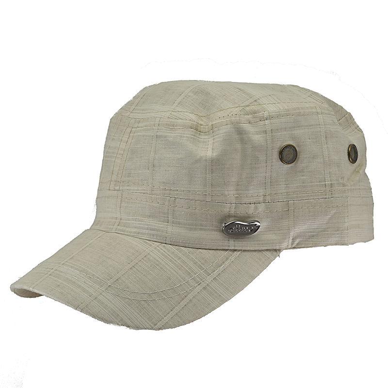 Cap Sommer beige karriert